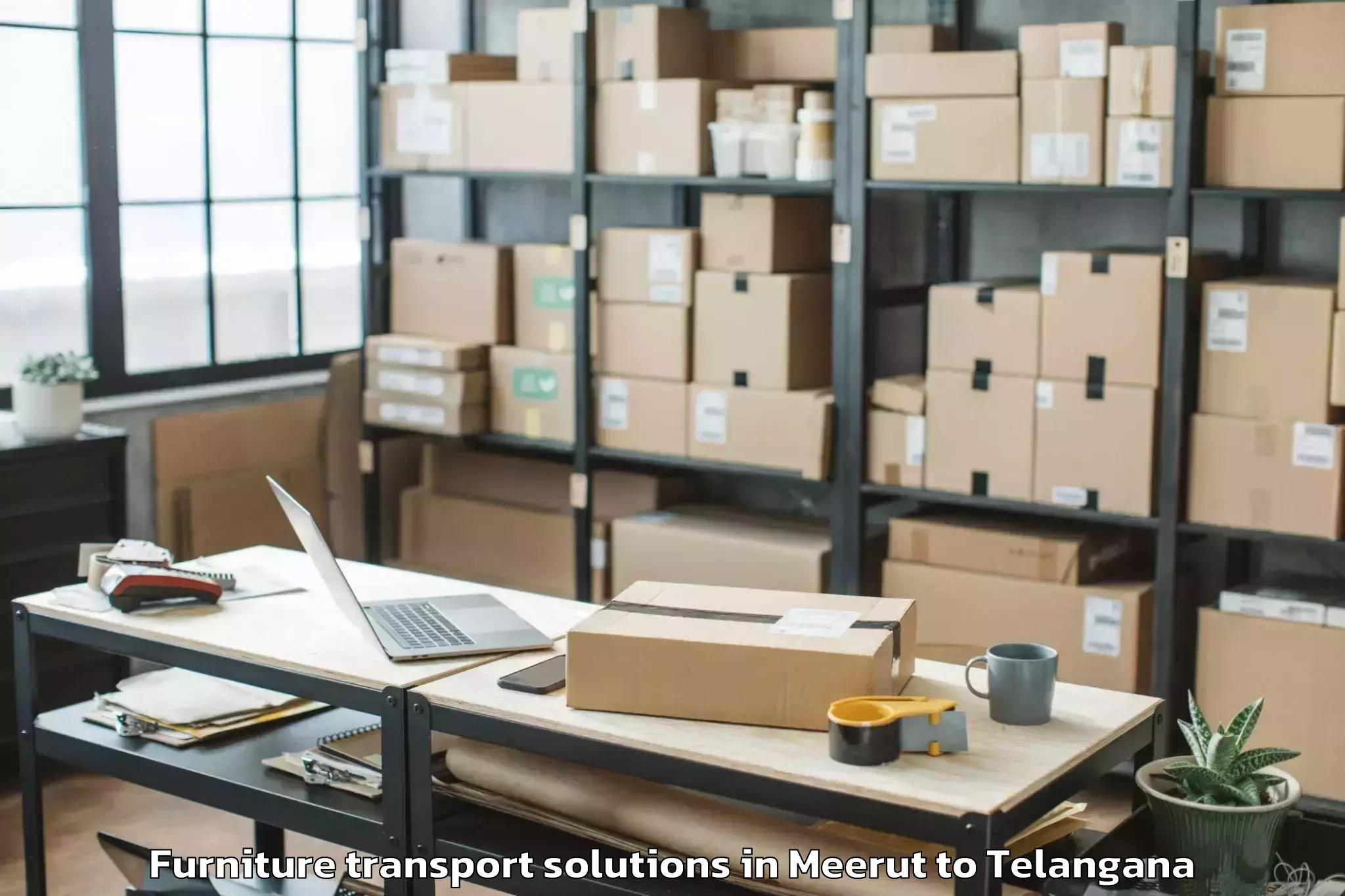 Professional Meerut to Manopad Furniture Transport Solutions